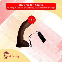 Big Bent 10" Realistic Vibrator Suction Cup Chocolate Vibrator RSV-075